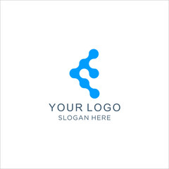 letter E tech logo design