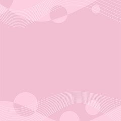 Pastel Pink Colored Flat Curve with Line Waves Template Background