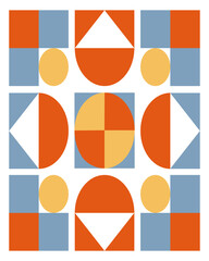 Beautiful Bauhaus style geometric vector designs for wallpaper and wall art