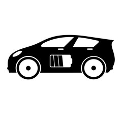 Electric Car EV Battery Filled Icon | Charging Icon | Battery Charge Level Indicator [55%]