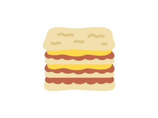ラザニアのアイコンのイラスト