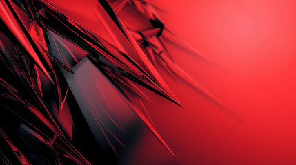 Intense red shards in a chaotic and powerful abstract 3D composition.