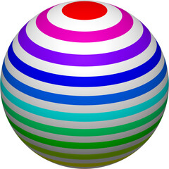 黄色のストライプ球体_薄