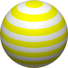黄色のストライプ球体_厚