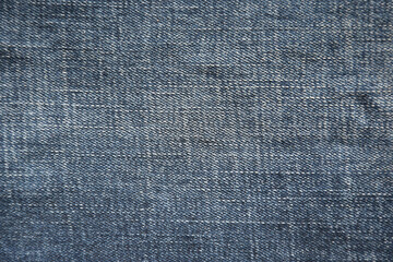Close up view to space of empty light blue natural clean denim texture