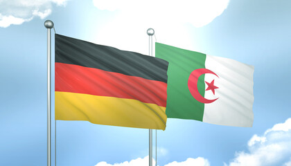 Germany and Algeria Flag Together A Concept of Realations