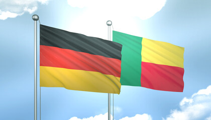 Germany and Benin Flag Together A Concept of Realations