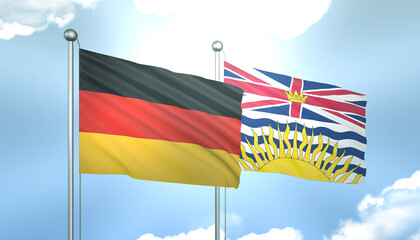 Germany and British Columbia Flag Together A Concept of Realations