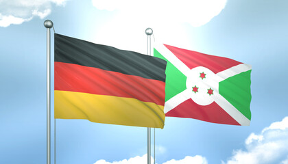 Germany and Burundi Flag Together A Concept of Realations