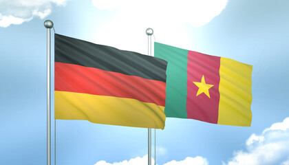Germany and Cameroon Flag Together A Concept of Realations