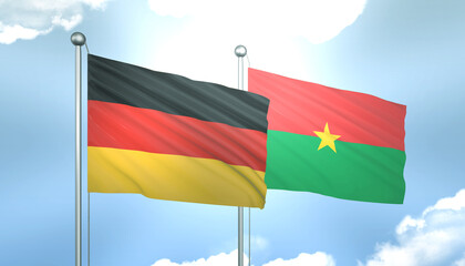 Germany and Burkina Faso Flag Together A Concept of Realations
