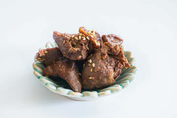 鶏レバーの甘辛煮