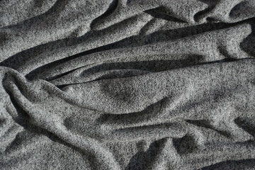 Abstract gray cotton heather texture background. Black and white texture knit fabric pattern