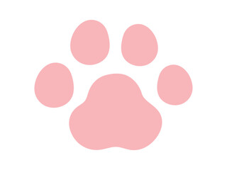 動物の足跡、肉球のベクターイラスト素材。犬や猫のかわいい足跡のスタンプのクリップアート。
