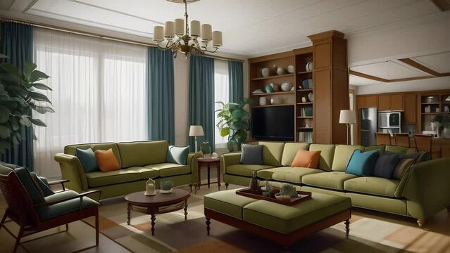 Cozy living room in the apartment