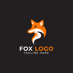 Vector fox design on white background. Fox logo or 
icon. Wild Animal vector illustration