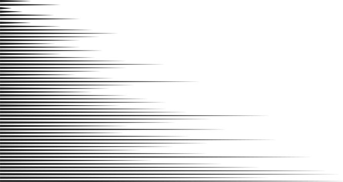 Fototapeta Anime style line background. Comics book frame speed lines. Monochrome manga super hero force movement layout. Simple geometric horizontal striped motion effect.