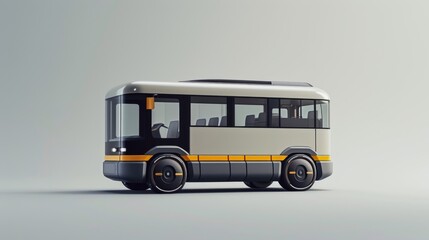 Obraz na płótnie Canvas Modern city bus on a gray background
