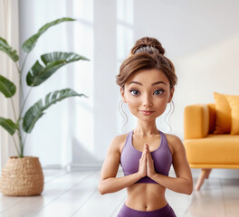 Obraz na płótnie Canvas woman doing yoga meditation