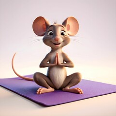 rat meditating on yoga day