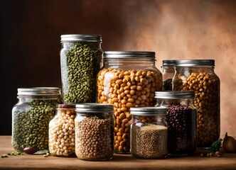 Different types of healthy legumes on a plate