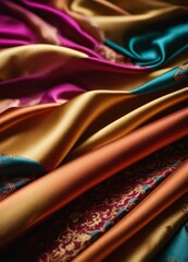 Silk fabrics with elegant patterns