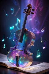 violin and music notes