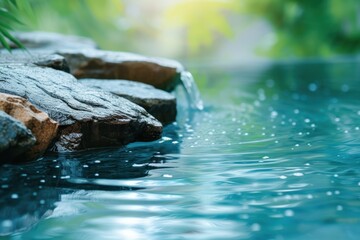 Tranquil Oasis A Serene Water Background for Relaxation