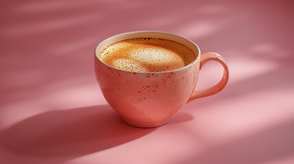 A cup of coffee is placed on the beverage table. Image generated by AI