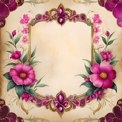 Vintage floral compositions with classic style ornaments and flowers