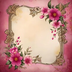 Vintage floral compositions with classic style ornaments and flowers