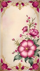 Composições florais vintage com ornamentos e flores em estilo clássico