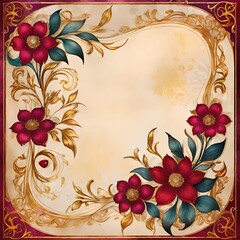 Composições florais vintage com ornamentos e flores em estilo clássico
