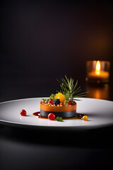 unusual molecular gastronomy dish on a white plate