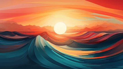 Poster abstract beautiful sunrise © Michael