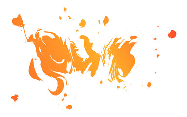 orange color splash vector illustration