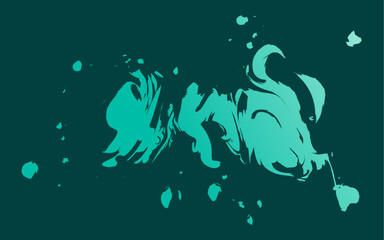 green color abstract background with paint splashes