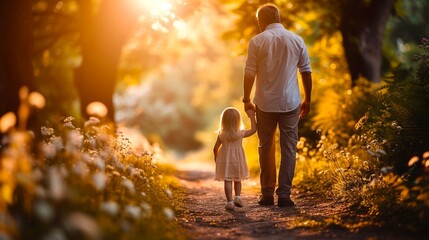 Fototapeta premium Father and daughter 