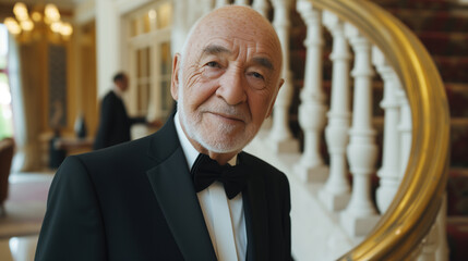 Portrait of a Distinguished Senior Gentleman in Elegant Attire