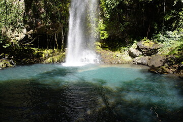 Obraz premium La Cangreja waterfall in Rincón de la Vieja National Park. Costa Rica.