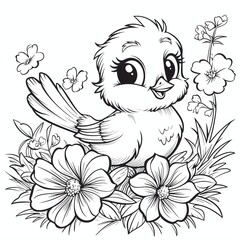 simple coloring page book for children