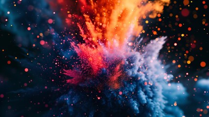 abstract background explosion liquid particles 