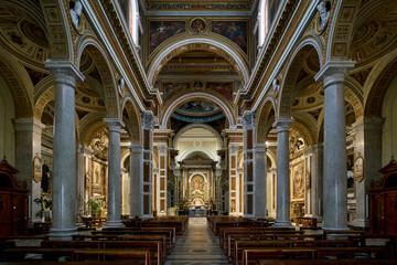 Basilica del Sacro Cuore di Gesù, renaissance revival styled church in Rome, Italy	