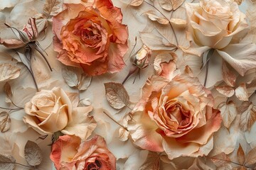 Dried rose texture