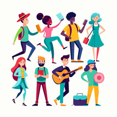 people in different poses