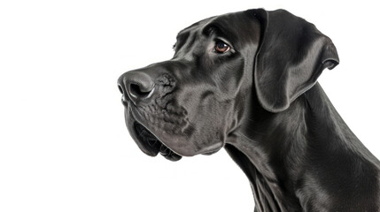 A Close-Up Regal Portrait of a Majestic Great Dane