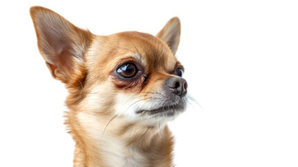 A Chihuahua Portrait Captured in Perfect Focus on a Crystal-Clear Background