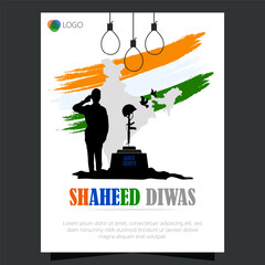 Shaheed Diwas, also known as Martyrs' Day, is observed on March 23rd in India to honor the sacrifice of Bhagat Singh, Rajguru, and Sukhdev - obrazy, fototapety, plakaty