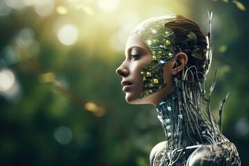 The concept of combining technology with nature, a robot based on natural components
