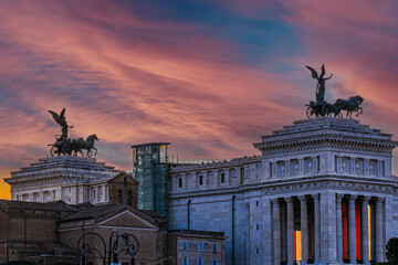 Street Photography in Rome- Italy. Ancient/Old monuments with beautiful sky, cloud colors- grey,...
